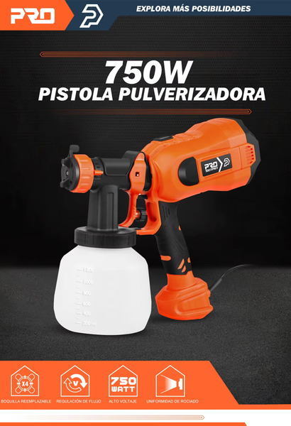 Pistola de pintura eléctrica Pro de 750W - Imagen 4
