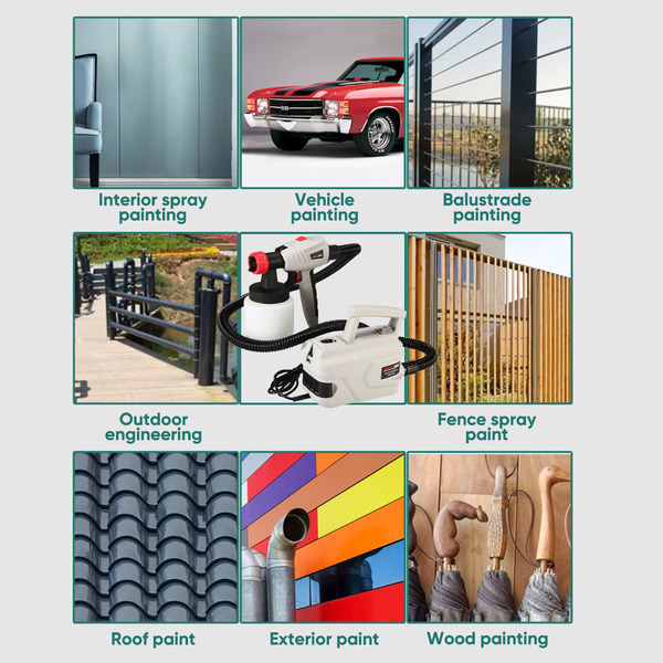 Pistola de pintura eléctrica batería 800w - Imagen 3
